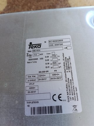 Placa de gas Teka 4 fuegos
