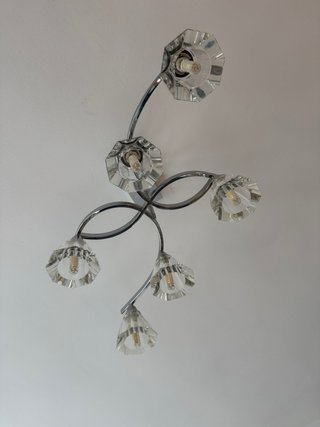 Lámpara Techo Cromada 6 Luces LED