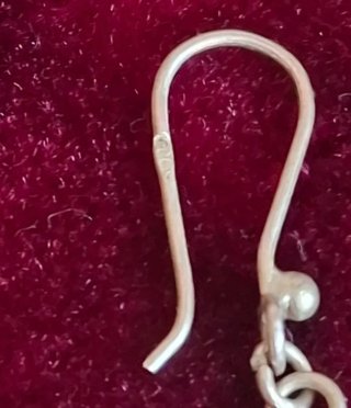 Pendientes Plata Ley 925 con Abalorios Azules