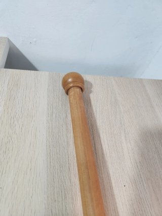 Barra cortina madera clara 140cm
