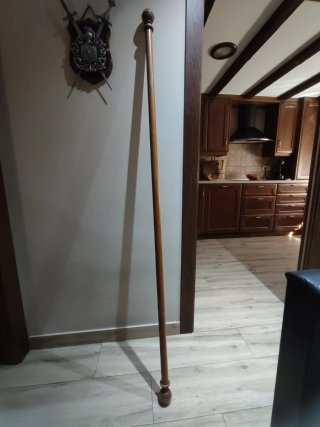 Barra cortina madera rústica