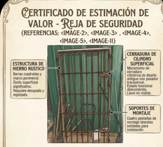 Reja de hierro antigua con cerradura
