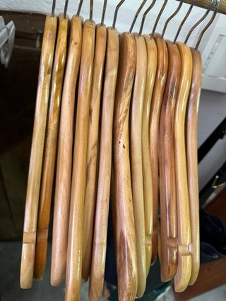Perchas de madera 13 unidades