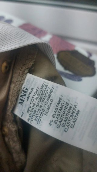 Pantalón Mango Mujer Talla 44 Marrón Claro