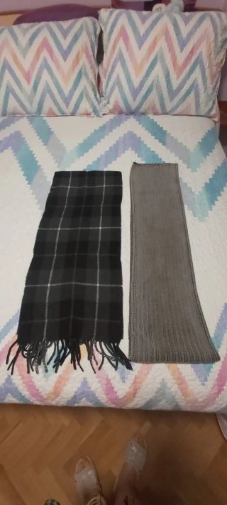 Conjunto bufanda y braga polar azul