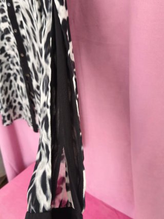 Camisa Estampada Animal Print manga comprida