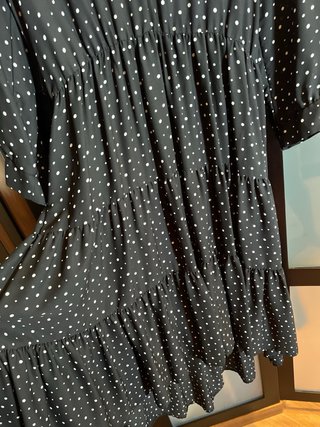 Vestido Zara lunares negro y blanco