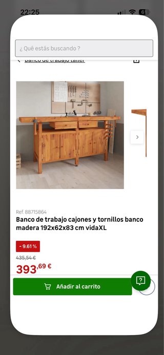 Banco de trabajo madera SIN ESTRENAR