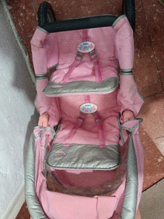 Carrito gemelar de juguete BABY BORN grande