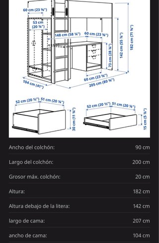 Estructura Cama Smastad Blanca