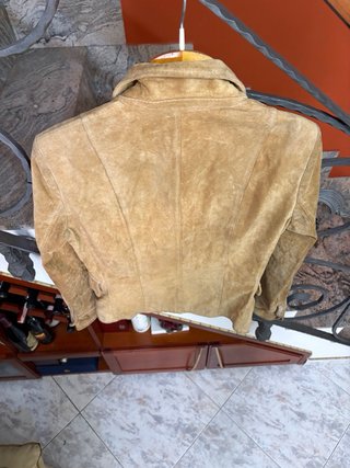 Giacca blazer donna vera pelle scamosciata vintage
