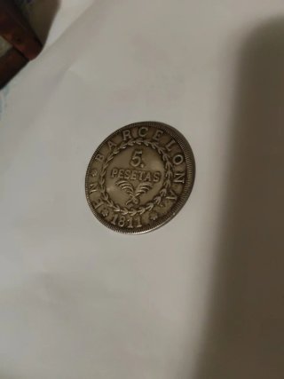 Moneda 5 Pesetas Barcelona 1811 Réplica