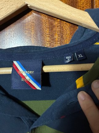 Polo Superdry rayas azul, verde y amarillo
