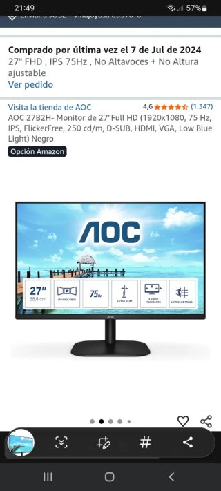 Monitor AOC Negro