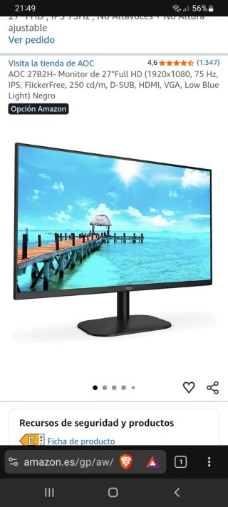 Monitor AOC Negro
