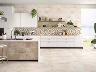 Suelo Porcelánico 60x120 Beige Antideslizante Rect