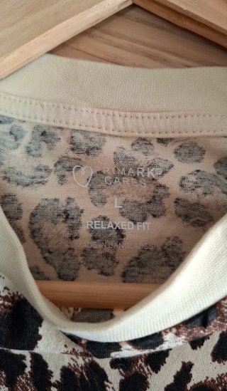 Camiseta manga corta Animal Print Primark Talla L