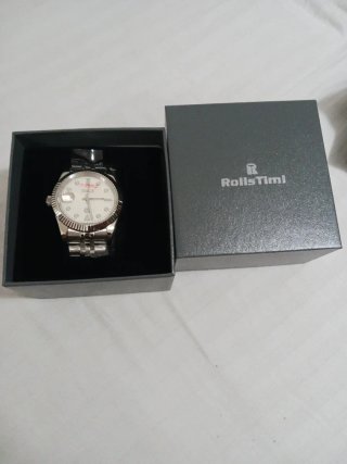 Reloj RollsTimi Plata y Blanco Hombre