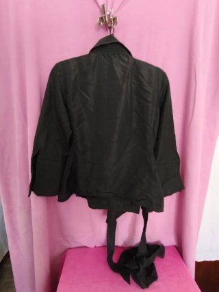 Blusa Preta Cruzada manga a 3/4