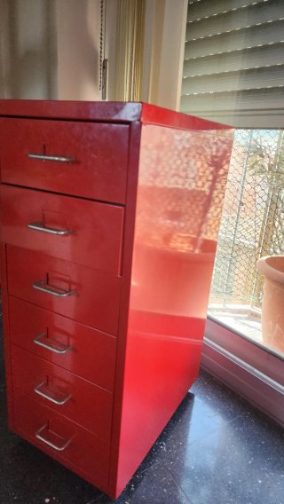 Cajonera Metálica Roja Ikea