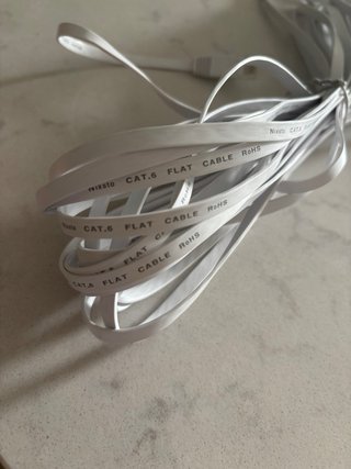 Cable de Internet Plano Blanco