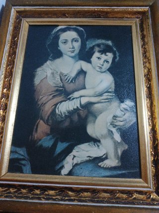 Cuadro Madre con Niño, Marco Dorado