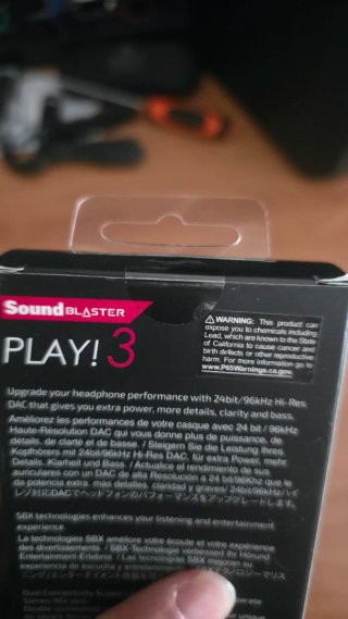 Tarjeta Sonido Creative Play! 3 USB DAC