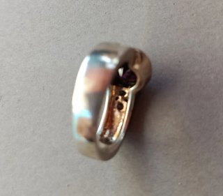 Sortija Plata con Piedra Morada y Circonitas