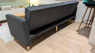 Sofá cama gris oscuro