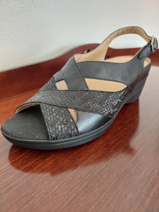 Sandalias negras mujer