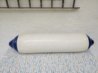 Defensa Rulo Embarcación Blanca y Azul.