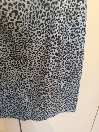 Falda corta estampado leopardo azul