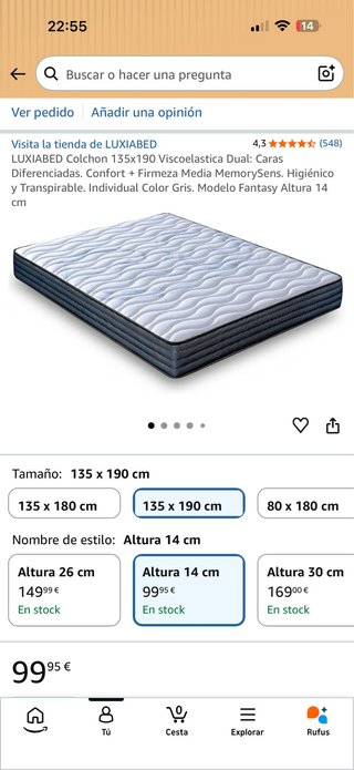 Colchon 135x190