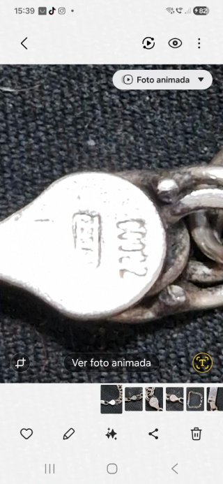 Esclava de plata con placa