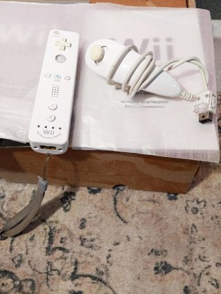 Nintendo Wii Mando + Nunchuk + Manual