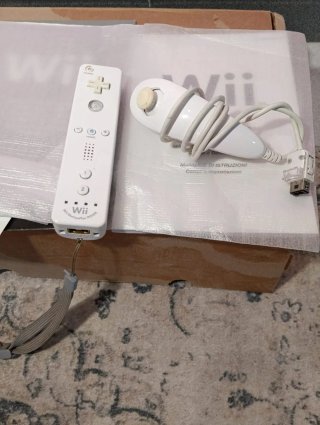 Nintendo Wii Mando + Nunchuk + Manual