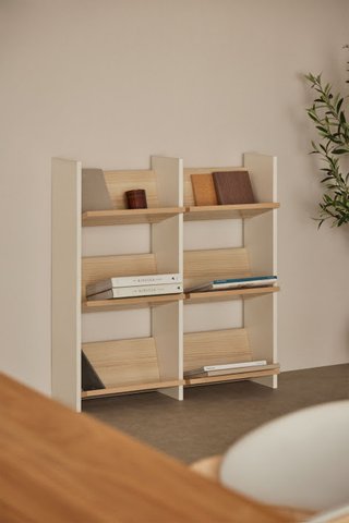 LIBRERIA DOBLE DE MADERA