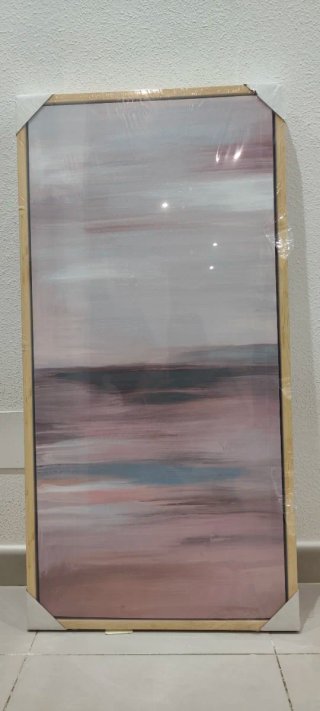 Cuadro Lienzo Abstracto Marco Madera Nuevo