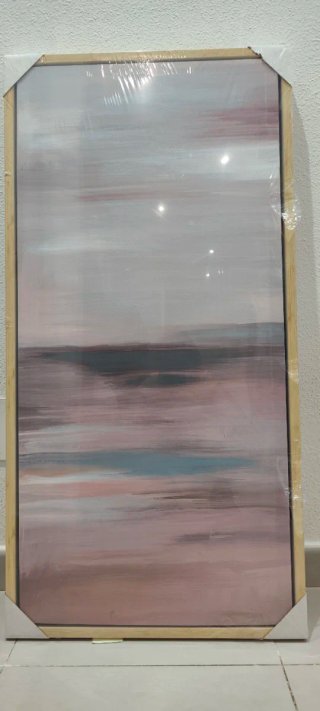 Cuadro Lienzo Abstracto Marco Madera Nuevo