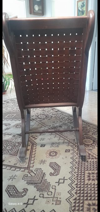 Mecedora Vintage Madera y Cuero