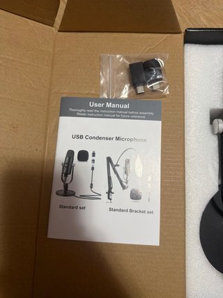 Micrófono USB Profesional Condenser Negro