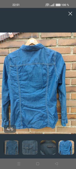 Camisa vaquera ESMARA M/38 fina verano