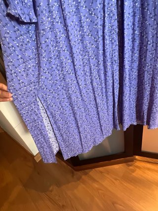 Vestido largo floral morado