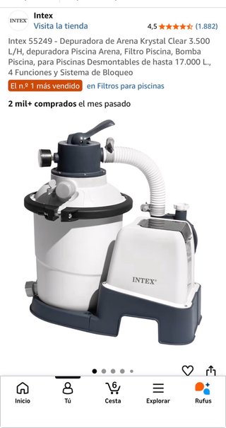 Depuradora Intex 55249 3500 L/H