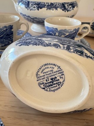 Vajilla vintage English Ironstone — Staffordshire