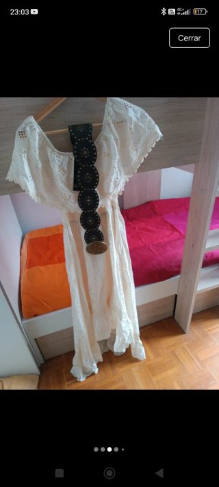 Vestido Ibicenco crema.