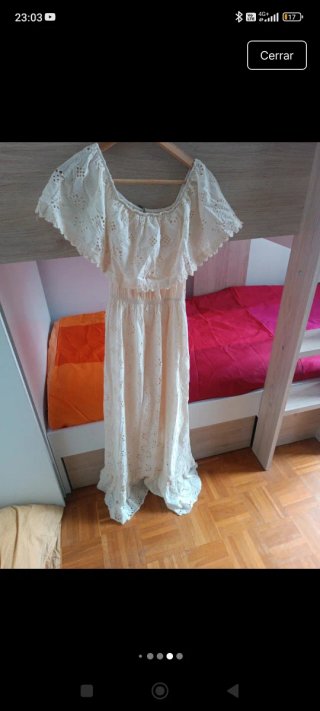 Vestido Ibicenco crema.
