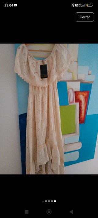 Vestido Ibicenco crema.