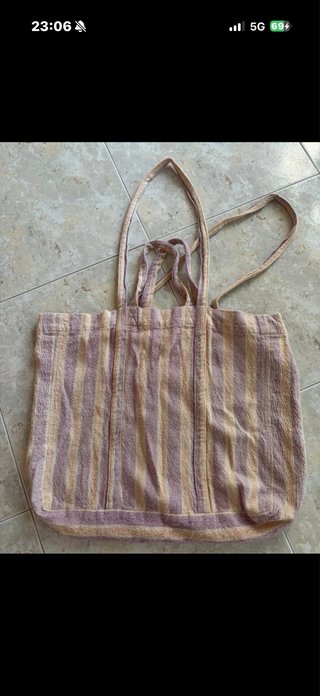 Bolso tote de playa a rayas