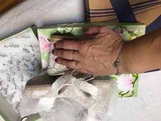 M&Co Sandalias Blancas Cuña Encaje